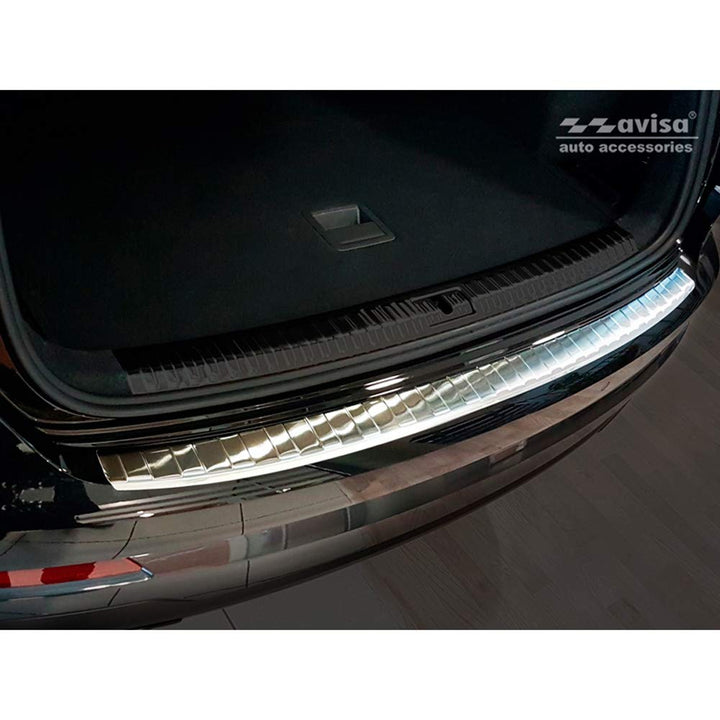 Avisa Edelstahl Heckstossstangenschutz kompatibel mit Audi Q3 II 2019- inkl. S-Line 'Ribs'