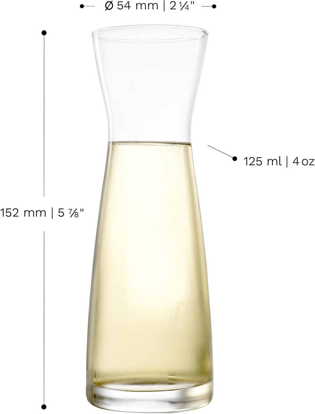 STÖLZLE LAUSITZ Karaffen 6er Set Serie Universal Variante S 100 ml I gläserne Spirituosenkaraffe I M