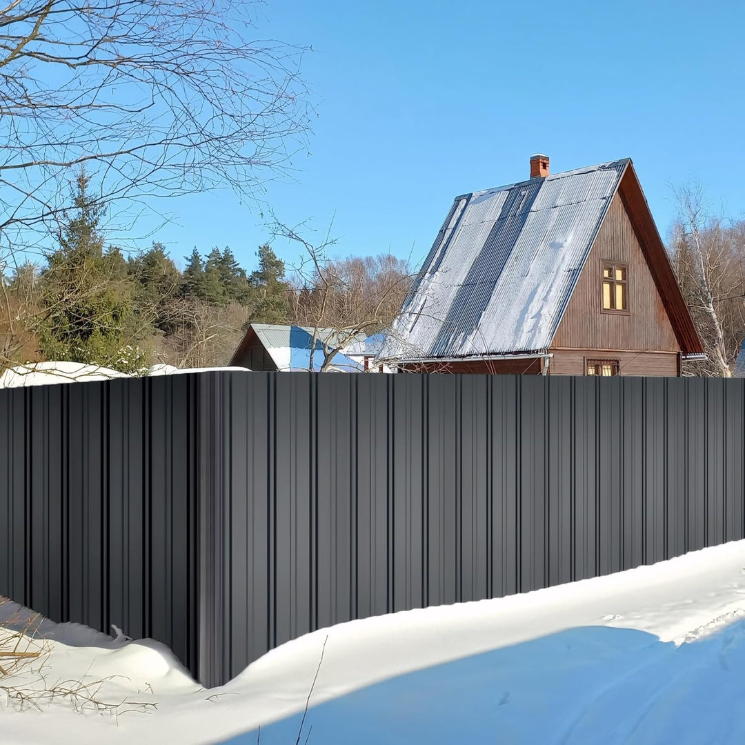 Mondeer 14x Trapezbleche, 105cm x 56cm = 8 m² Dachblech Metall, Dachplatten Verzinkter Stahl 0.25mm,