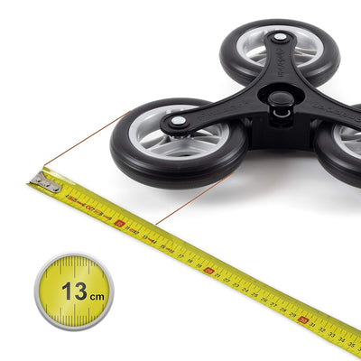 Andersen Ersatzrad für Treppensteiger Einkaufstrolley, 3 x Ø 130 mm, Dreikranzrad für Royal, Royal X