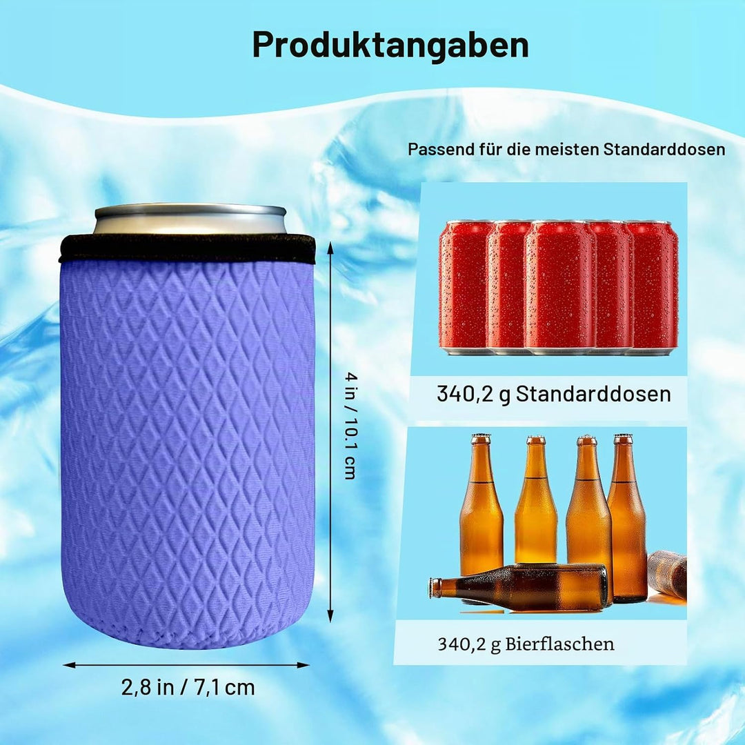 6 x 330ml/12oz Can Dosenkühler, Isolierte Neopren Dosenkühle für Bierflasche, Wiederverwendbar Rutsc