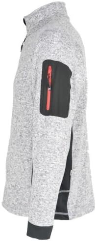 FHB Christoph Strick-Fleece-Jacke, M Grau/Schwarz