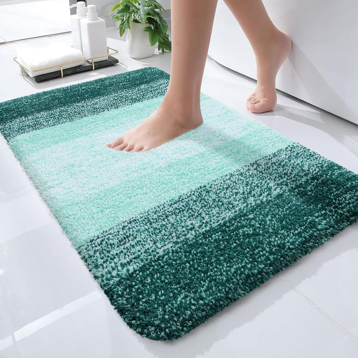 Homaxy Weich Badezimmerteppich 51x76 cm, rutschfest waschbar Badematte Flauschige Hochflor Badteppic