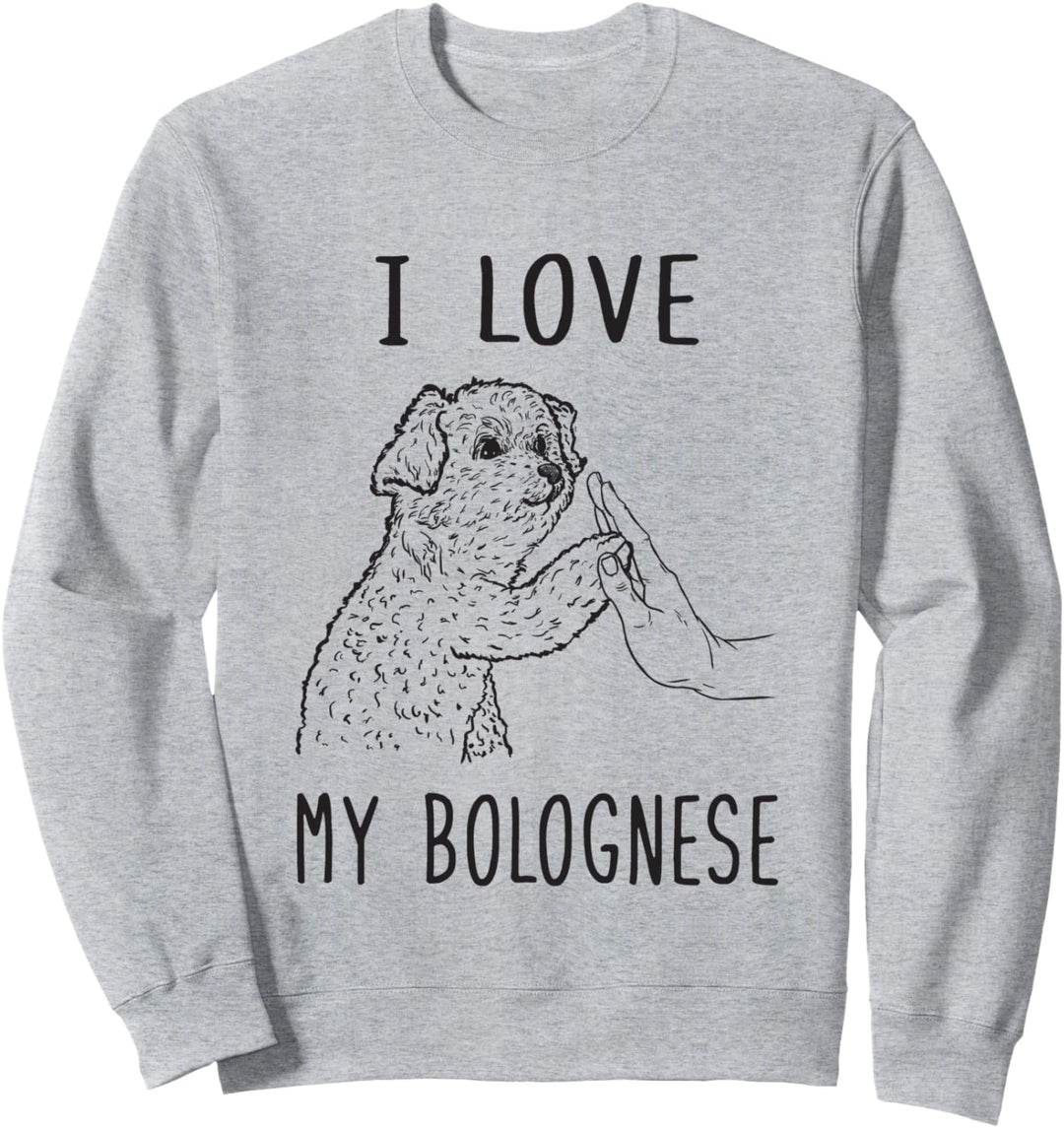 Ich liebe meinen bolognesischen Vater Bolognese Mom Bolognese Dog Sweatshirt