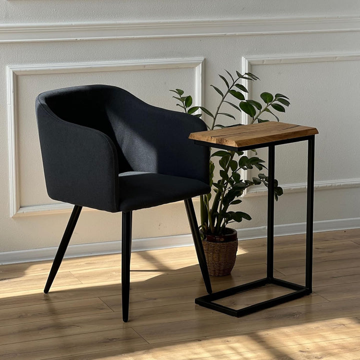 BestLoft® Beistelltisch San Jose Laptoptisch Sofatisch Betttisch Couchtisch (Gestell schwarz+Platte
