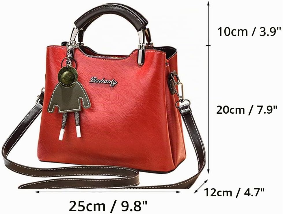BUKESIYI Damen Tasche Umhängetasche Handtasche Frauen Klein Schultertasche Weekender Lack PU Leder C
