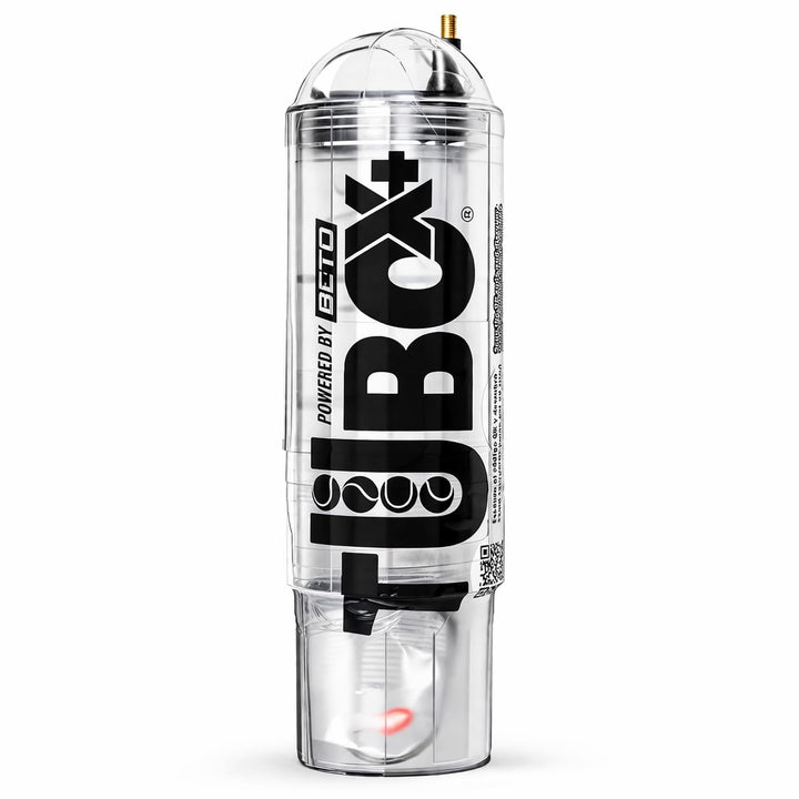 TUBOPLUS - Druckbehälter für Padel- und Tennisbälle | TUBOX4 Crystal (ohne Pumpe) | Kompressor für B