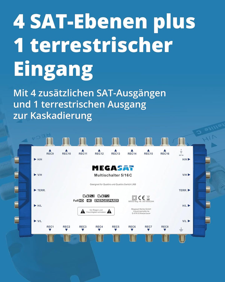 MegaSat 0600192 Multischalter 5/16 C Silber