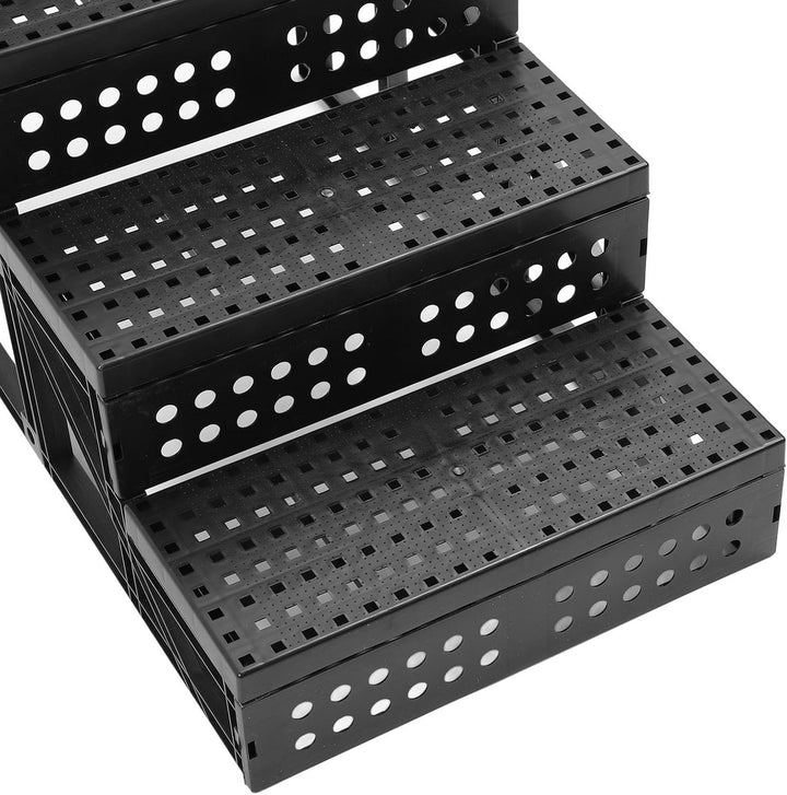 Hundetreppe mit 4 Stufen, Faltbare Hundetreppe für Hochbett und Couch mit Rutschfester Oberfläche un