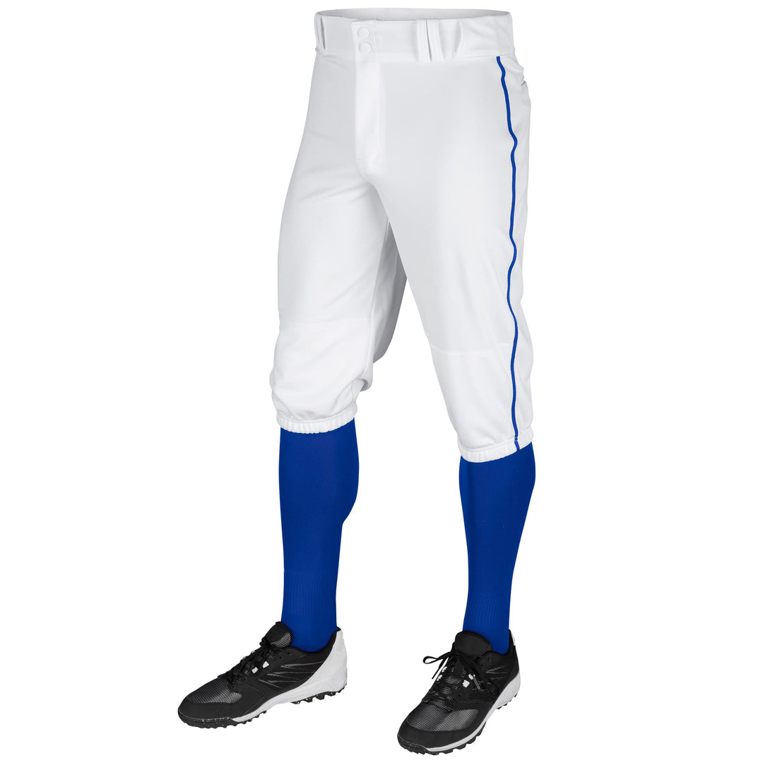 CHAMPRO Herren Bp101awrpl Dreifach-Kronen-Höschen aus Polyester mit Zopf, Weiss, Royal Pipe, Large,
