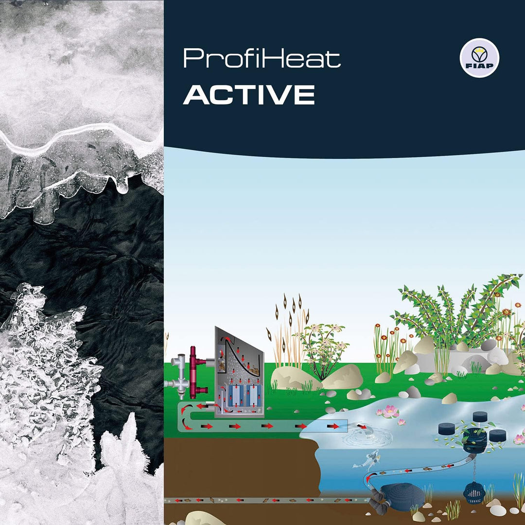 FIAP ProfiHeat Active 1.000 - Teichheizer - Edelstahl - Thermostat - Eisfreihalter - Gartenteich - K