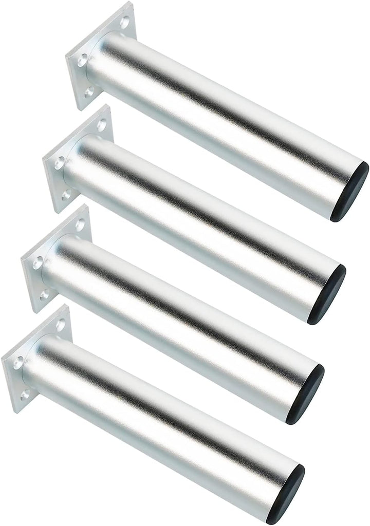 Qrity 250mm Silber Höhe Möbel Beine Schrankfüsse Aluminiumlegierung Küchenfüsse Sofa Füsse Metall Ti
