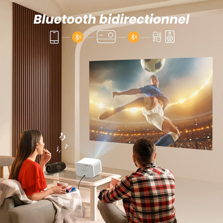 Yaber L2s Tragbarer Beamer, 1080P Full HD Mini-Projektor, Heimkino mit JBL Sound & Autofokus Keyston