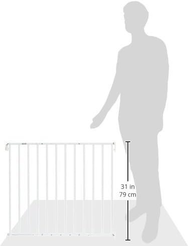 ABUS Junior Care 73151 Tür- und Treppengitter aus Metall Tim JC9210 W, weiss, Tim
