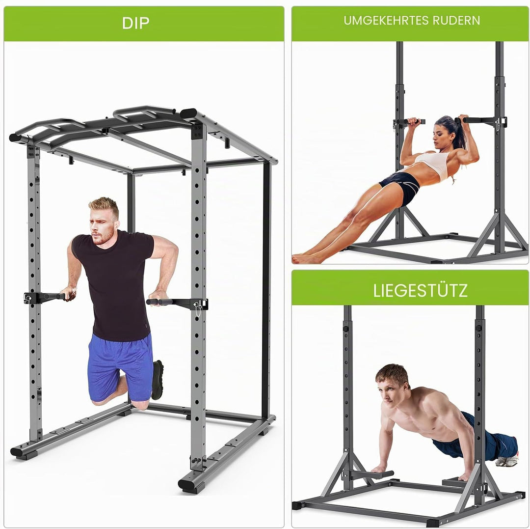 Dip-Stangen-Aufsatz für 2 x 2 Zoll und 3 x 3 Zoll Power Rack, rutschfeste breite und schmale Griffe,