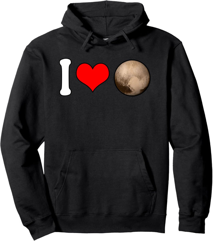 I Love Pluto Retro Space Astronomie Pullover Hoodie
