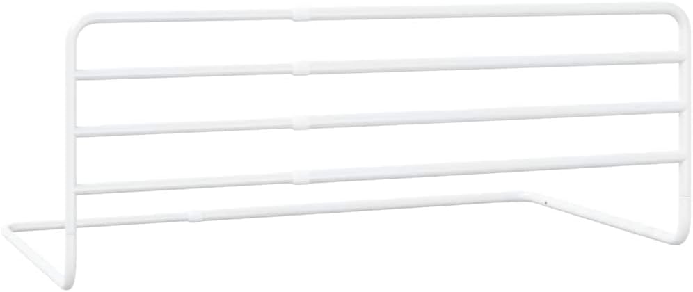 Kleinkind-Bettschutzgitter Weiss 76-137 cm verstellbar Eisen Sicherheit Netz atmungsaktiv geeignet f