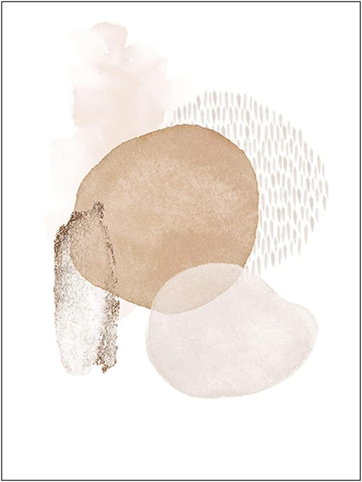 Sarah Duke 3er Abstrakt Poster Set, Aesthetic Wandbilder Beige Leinwandbilder Ohne Rahmen Wandposter