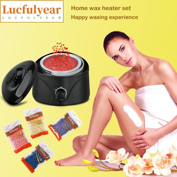 Wachswärmer Wachs Haarentfernung Waxing Set Wax Maschine Wachsmaschine Enthaarung Set Wachsgerät Wac