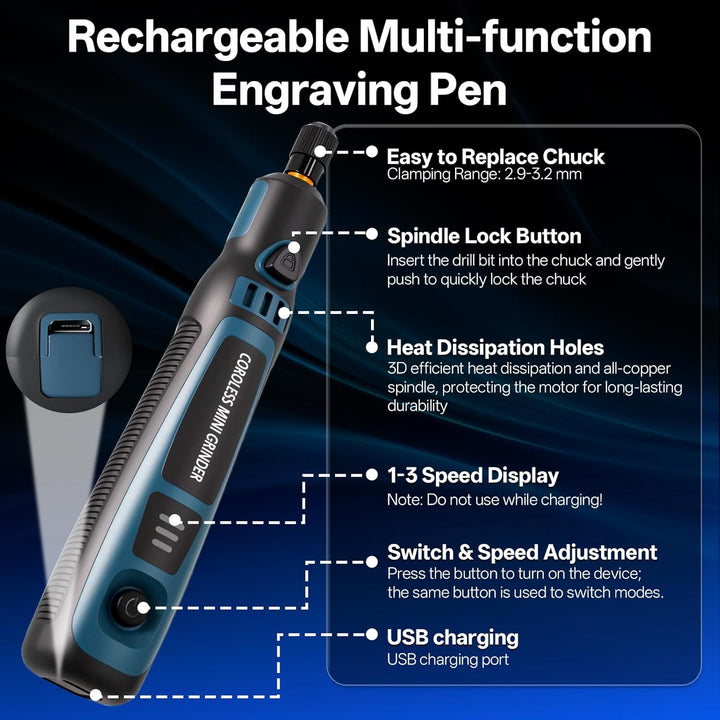 Akku Multifunktionswerkzeug Rotationswerkzeuge Multifunktionswerkzeuge Polierwerkzeug, Gravierstift