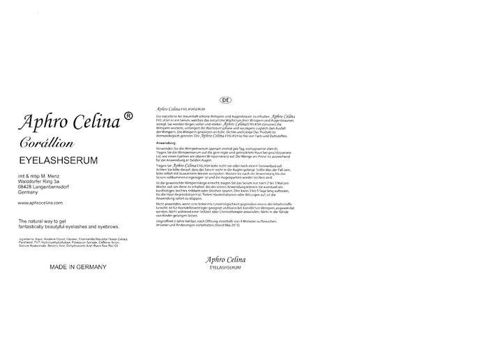 Aphro Celina Corállion Wimpernserum, 1er Pack (1 x 3 ml)