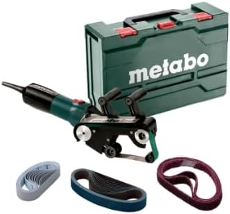 Metabo RBE 9-60 Set Rohrbandschleifer, 602183510, im Stahlblech-Tragkasten,Schwarz