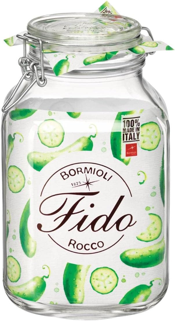 Bormioli Rocco Fido EINKOCHGLAS 3 LT. MIT BUEGELVERSCHLUSS, Glas, Durchsichtig, 1-Pack 3L US, 3L US