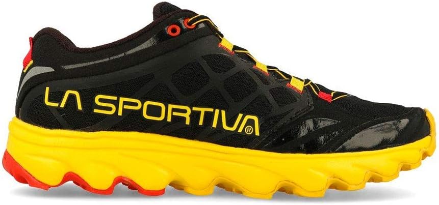 LA SPORTIVA Herren Helios SR Schuhe Trailrunningschuhe 38.5 EU Black Yellow, 38.5 EU Black Yellow