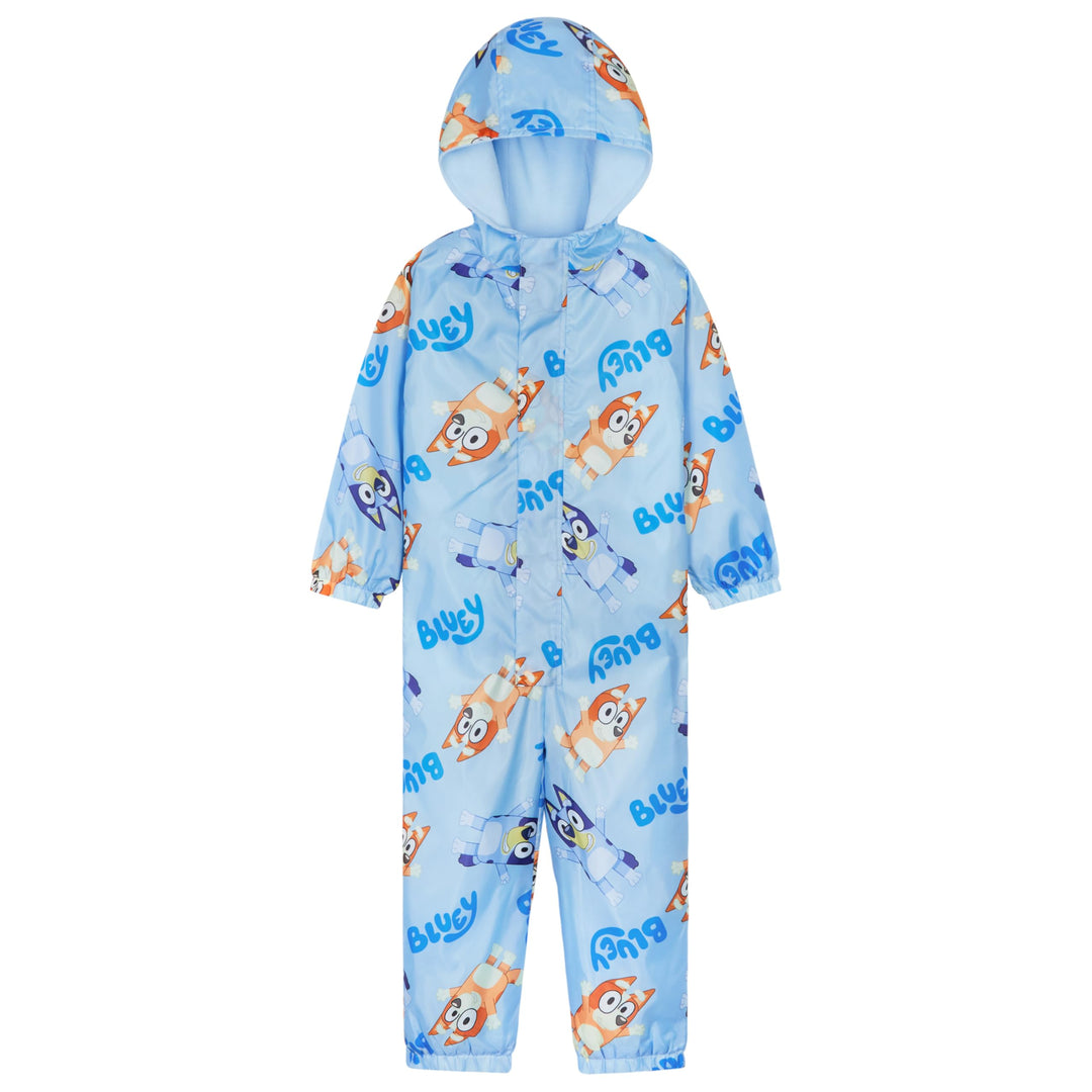 BlueY Regenanzug Kinder, Fleece-Gefütterter Wasserdichter Matschanzug Mädchen mit Kapuze, Regenovera