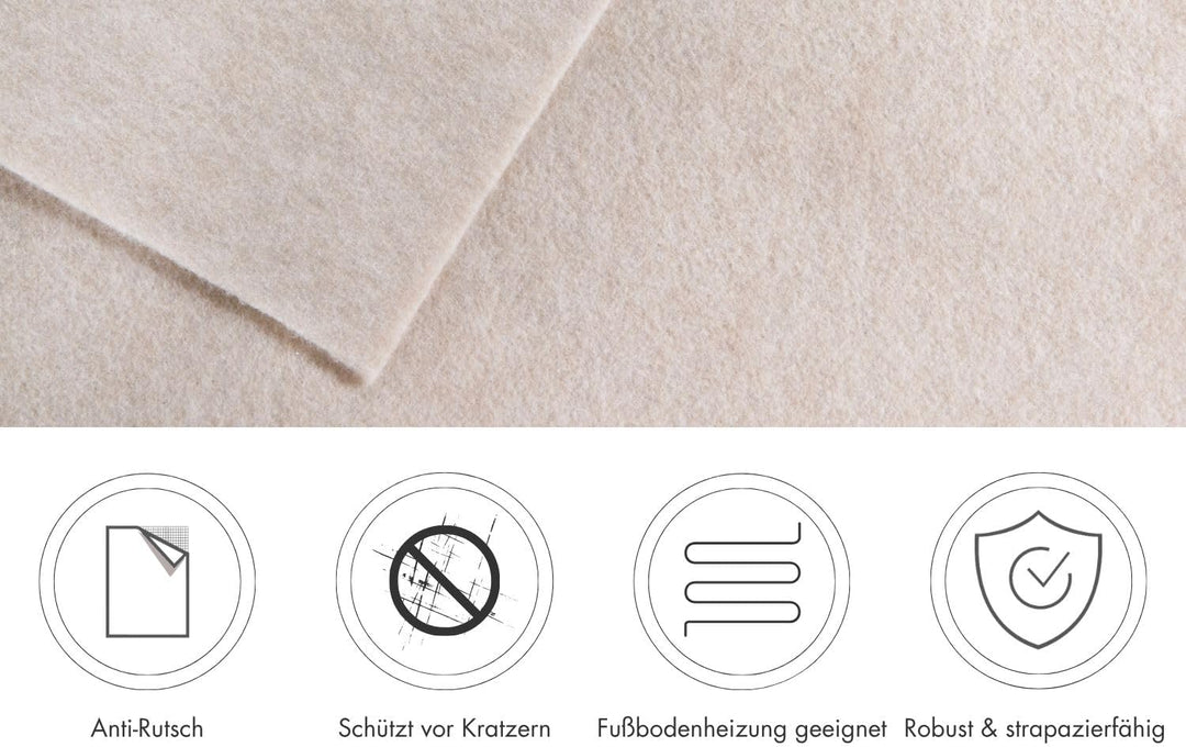 -LUXOR- living Teppichunterlage rutschfest, Teppich Antirutschunterlage, Vlies, zuschneidbar, ohne K