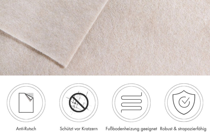 -LUXOR- living Teppichunterlage rutschfest, Teppich Antirutschunterlage, Vlies, zuschneidbar, ohne K