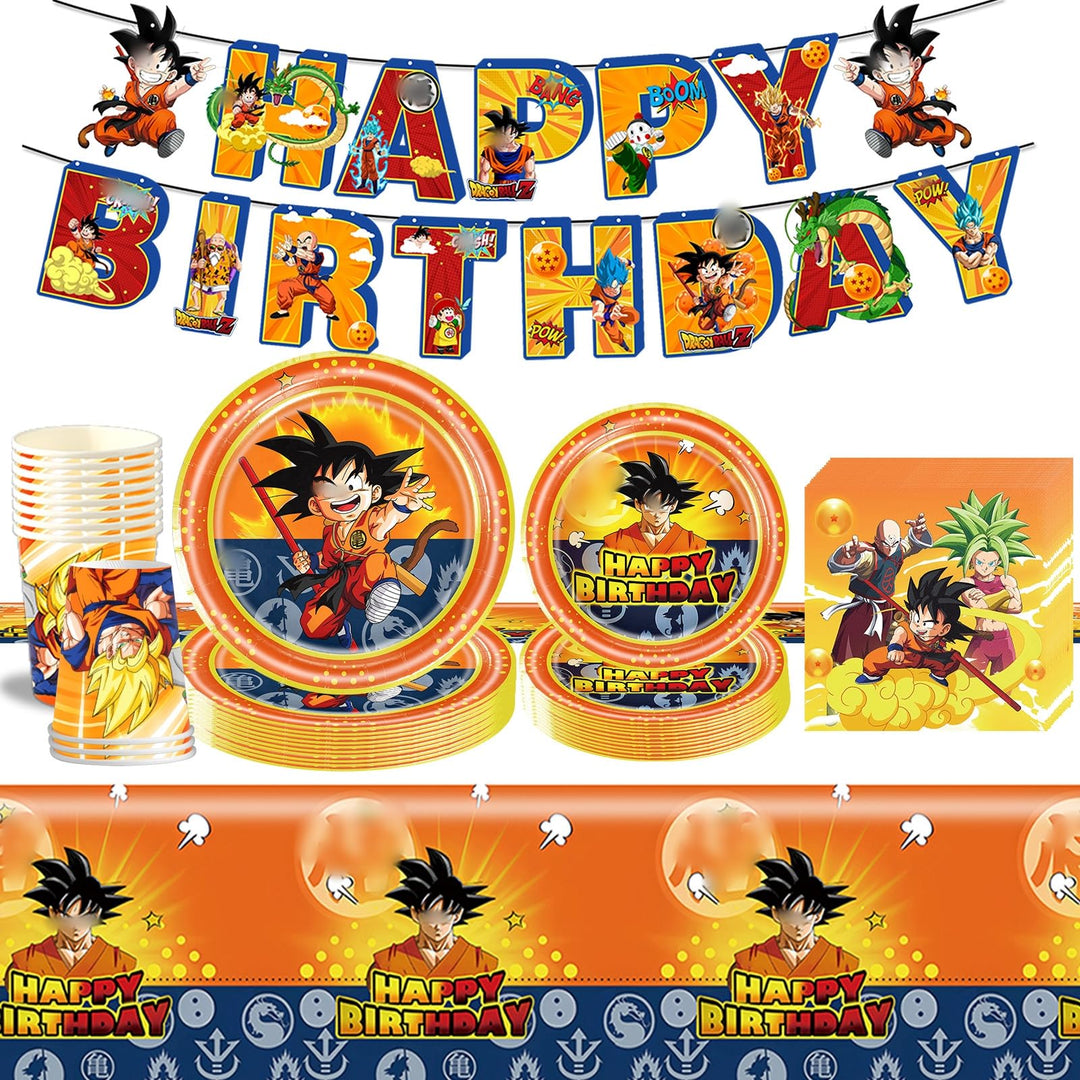 Dragon Pappteller Kindergeburtstag Deko Go- Ku Geburtstag Geschirr Set Geburtstagsdeko Partygeschirr