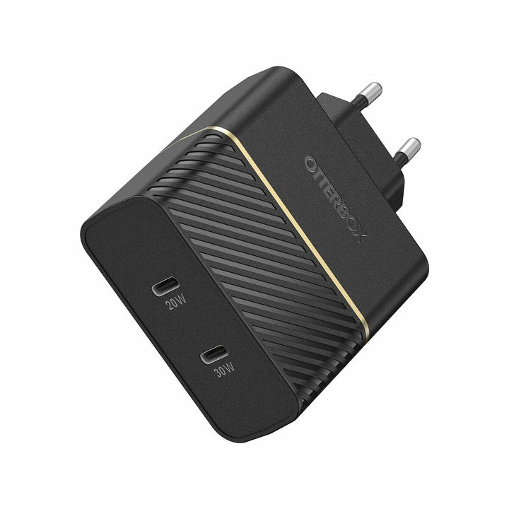 OtterBox Dual Port EU Ladegerät 50W, USB-C PD 30W GaN + USB-C PD 20W, Schnelllade Gerät für Smartpho