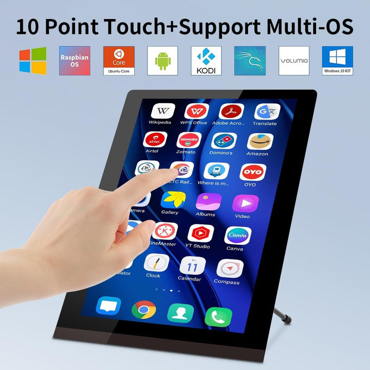 Raspberry PI Touchscreen Monitor, 9 Zoll Mini HDMI Display,1280 x 720/ Anti-Glare/Optical Bonding Ca