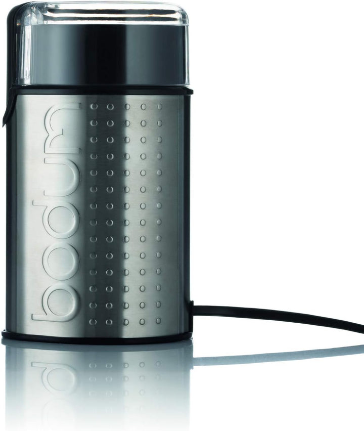 Bodum 11160-57EURO-4PL BISTRO Elektrische Kaffeemühle, 150 W, Edelstahl, Chrom matt