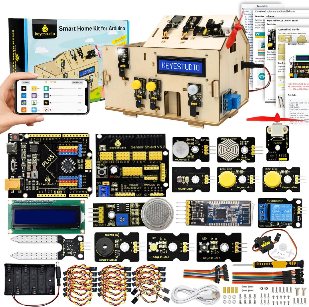KEYESTUDIO Smart Home Kit Ultimate Starter Kit, Kompatibel mit Arduino IoT Vollständigster Elektroni