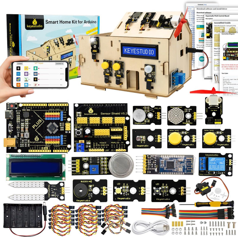 KEYESTUDIO Smart Home Kit Ultimate Starter Kit, Kompatibel mit Arduino IoT Vollständigster Elektroni
