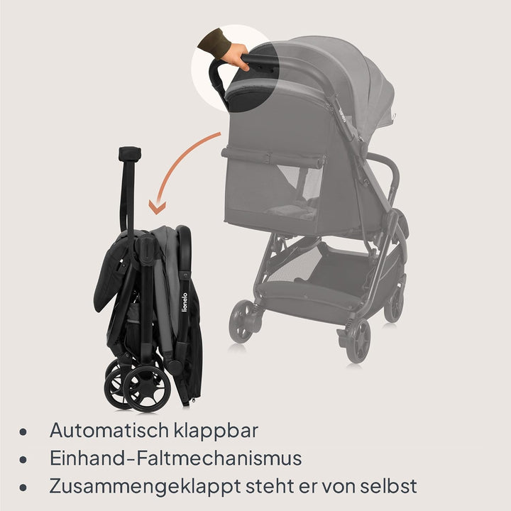 Lionelo Julie Air Buggy bis zu 22 kg von 6 m bis 4 Jahre Für Flugzeug Schwenkräder 360° Federung Ein