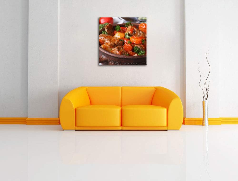 Appetitlicher Bauerntopf, Format: 70x70 auf Leinwand, XXL riesige Bilder fertig gerahmt mit Keilrahm
