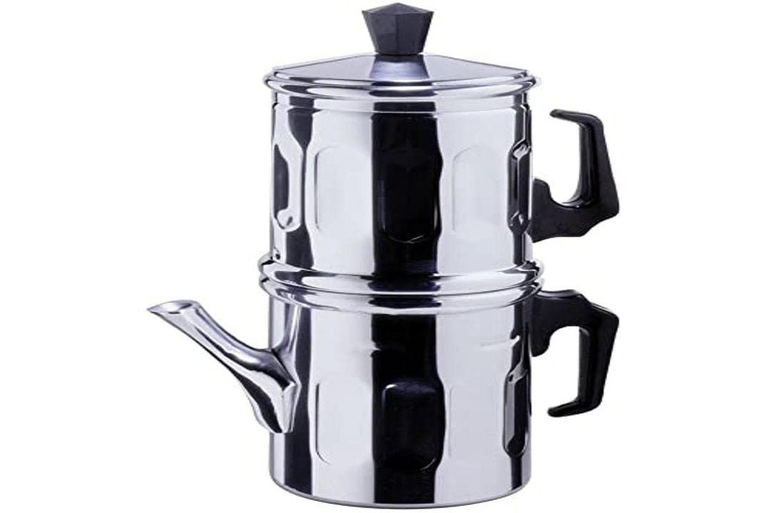 Traditionelle Caffettiera Napoletana, Alluminium, Tassen: 1 – 2. 1-2 tazze Grau, 1-2 tazze Grau