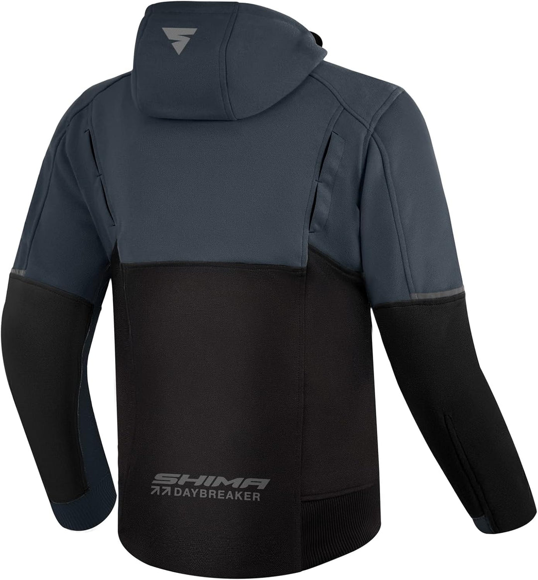 SHIMA DAYBREAKER Motorradhoodie Herren und Damen - Motorrad Kaputze Hoodie mit Protektoren Jacke Kap