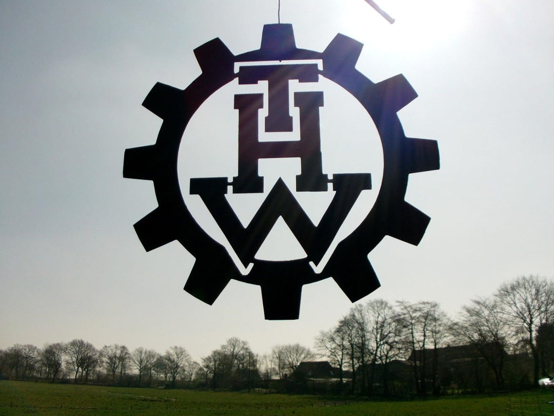 THW- Technisches Hilfswerk Logo aus 3 mm Stahl, D=40 cm-90 cm (40cm)