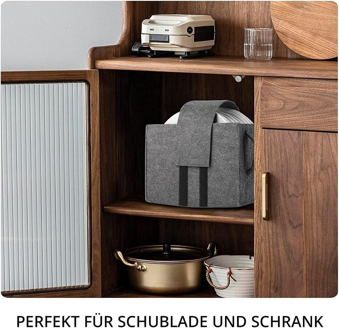 2 Stück Bestecktasche Camping, Tellerhalter Wohnmobil, Camping Geschirr Aufbewahrung, Tassenhalter G