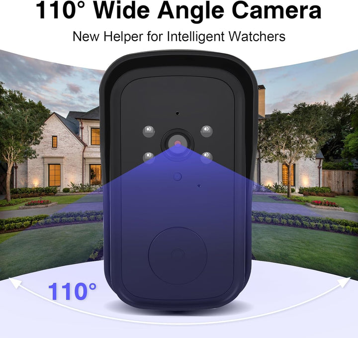 Kabellose Türklingel mit Kamera1080P Video,Kabellose Video Türklingel Kamera mit 4,3Zoll Bildschirm,