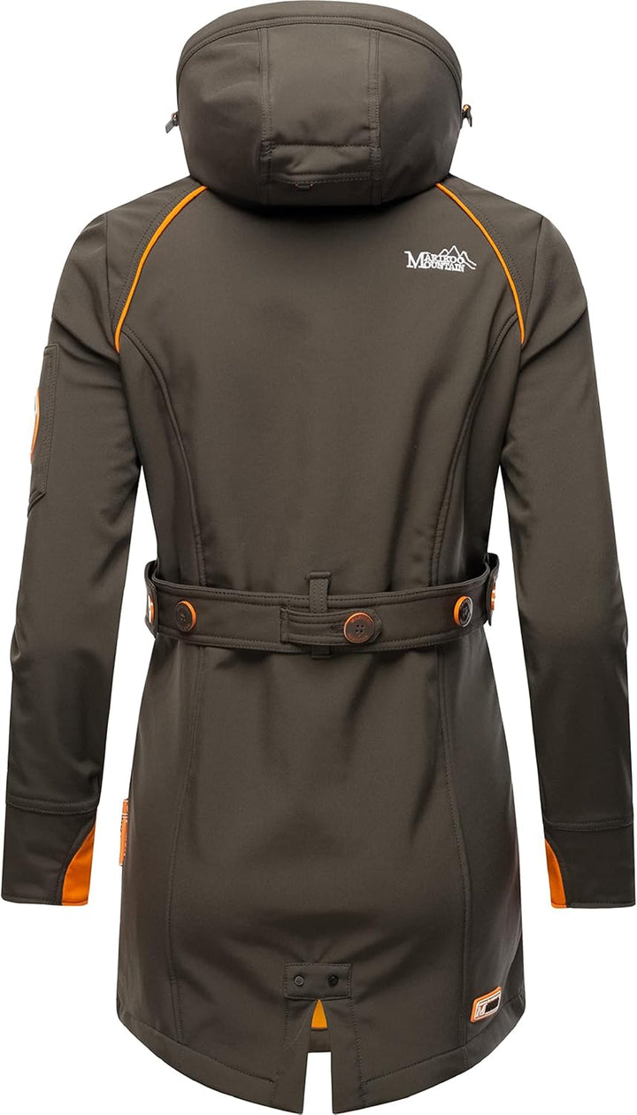 MARIKOO Damen Outdoor Parka Kurzmantel Outdoor Mantel wasserdicht mit Kapuze Soulinaa XS Anthracite,