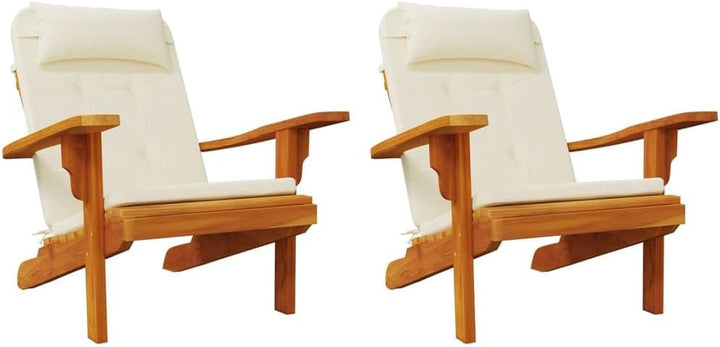 vidaXL Adirondack-Auflagen 2 STK. Creme Oxford-Gewebe, Creme