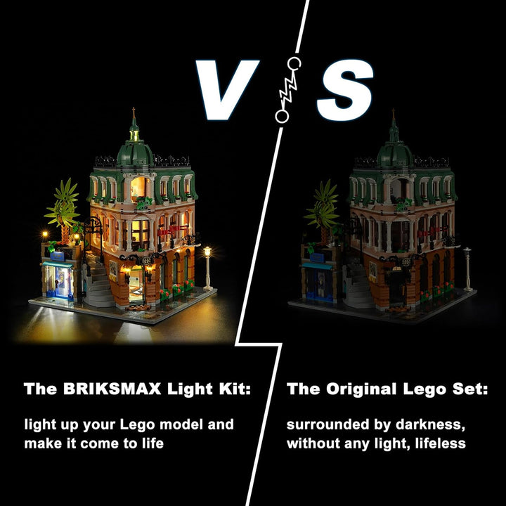 BRIKSMAX Led Beleuchtungsset für Lego Creator Expert Boutique-Hotel - Compatible with Lego 10297 Bau