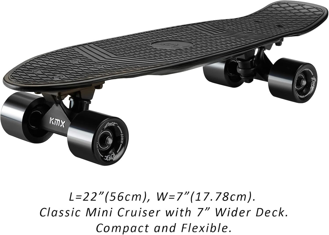 KMX 22 und 27 Zoll Classic Mini Cruiser Skateboard für Kinder, Schüler, Erwachsene, Anfänger & Pro.