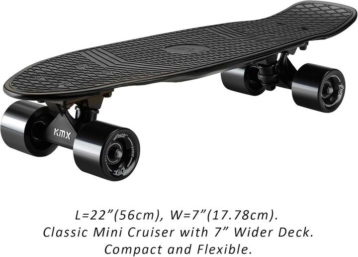 KMX 22 und 27 Zoll Classic Mini Cruiser Skateboard für Kinder, Schüler, Erwachsene, Anfänger & Pro.