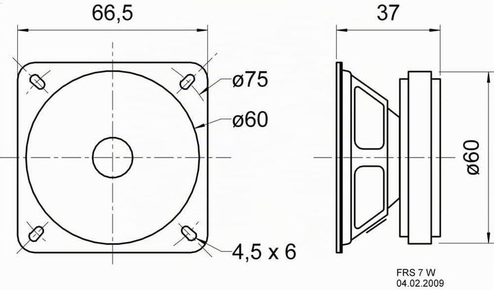 Visaton FRS 7 W 8 W Lautsprecher (6,35 cm (2,5 Zoll), 8 W, 15 W, 120 – 20.000 Hz, 8 Ohm, schwarz), 2
